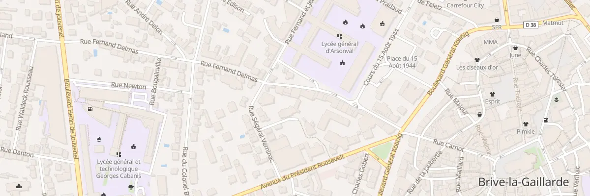 Plan du 17 Rue Fernand Delmas à Brive-la-Gaillarde