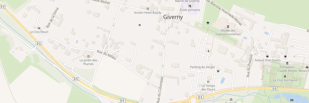 Plan du 8 Rue du Colombier à Giverny