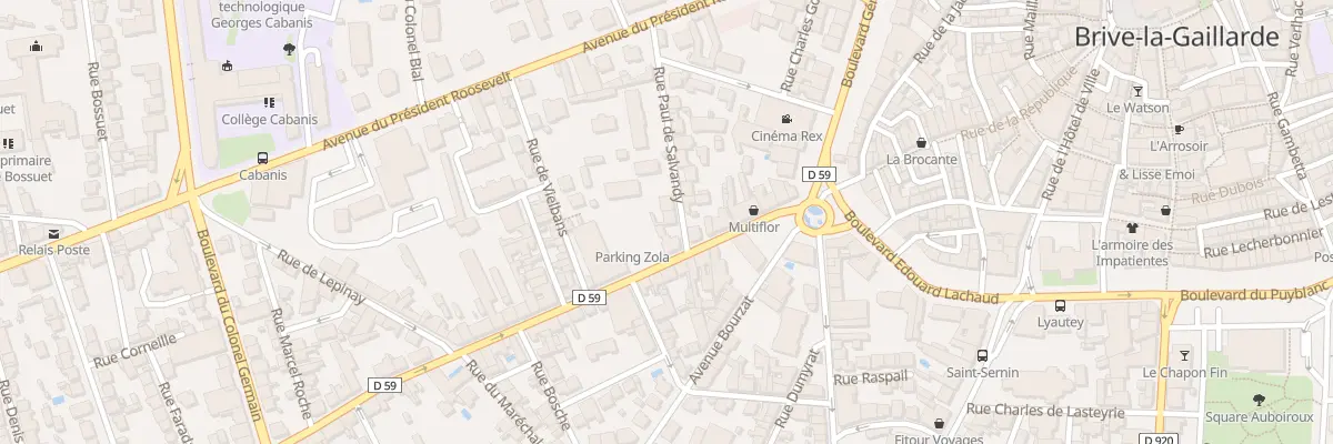 Plan du 1 Rue Paul De Salvandy à Brive-la-Gaillarde
