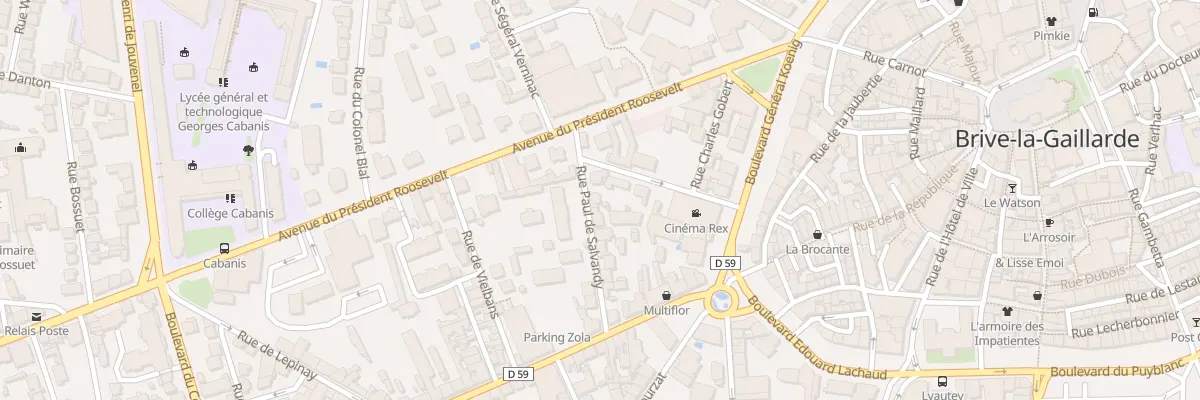 Plan du 10B Rue Paul De Salvandy à Brive-la-Gaillarde