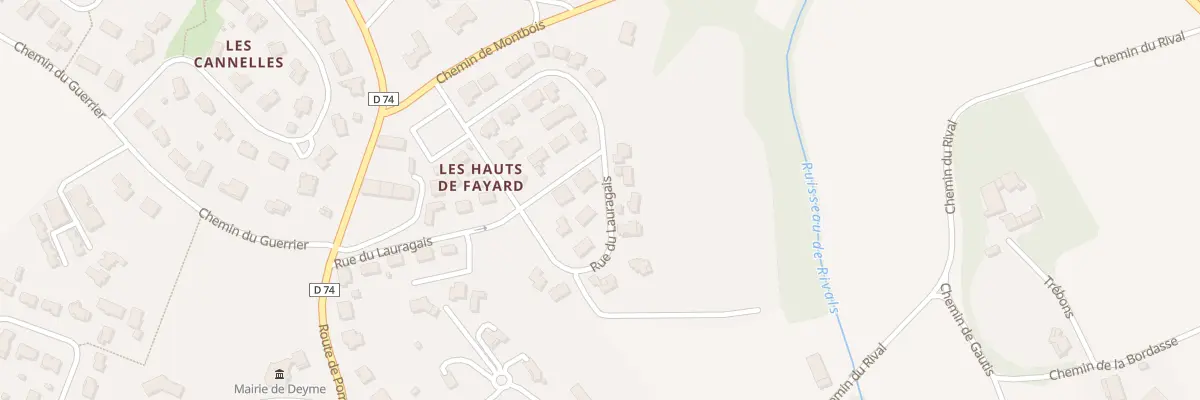 Plan du 39 Rue du Lauragais à Deyme