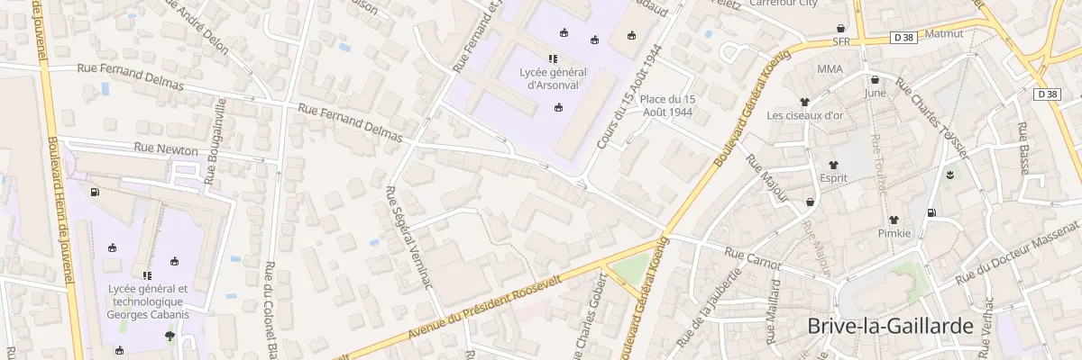 Plan du 7T Rue Fernand Delmas à Brive-la-Gaillarde