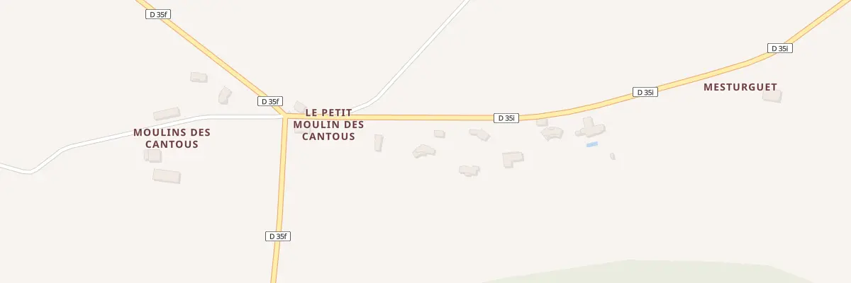 Plan du Petit Moulin des Cantou à Mauvaisin