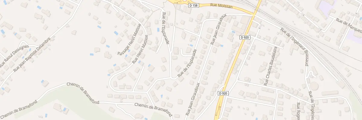 Plan du 13 Rue De L’Esplanade à Brive-la-Gaillarde