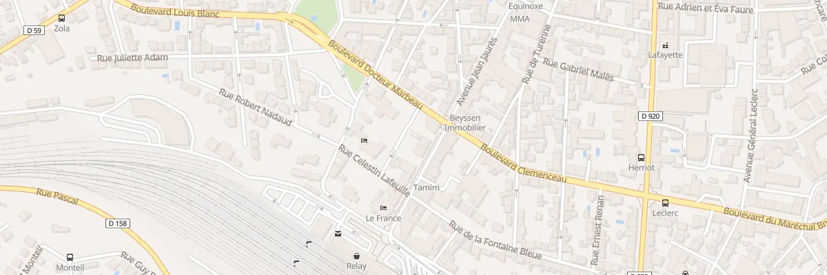 Plan du 3 Rue Cyprien Chouzenoux à Brive-la-Gaillarde
