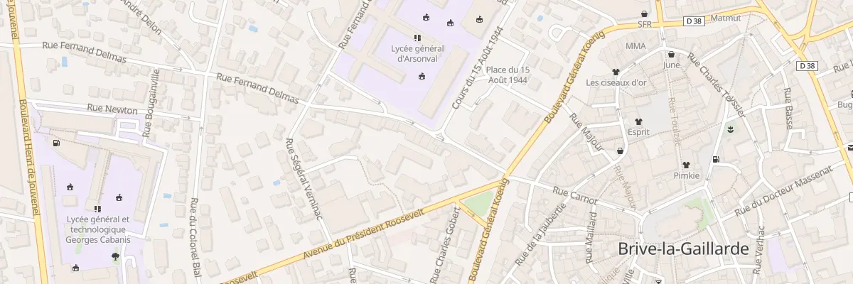 Plan du 5T Rue Fernand Delmas à Brive-la-Gaillarde