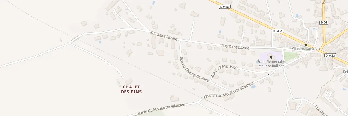 Plan du 7 Rue du Champ de Foire à Villedieu-sur-Indre