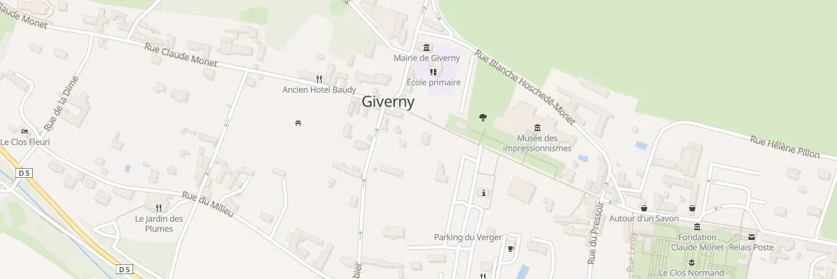 Plan du 66 Rue Claude Monet à Giverny
