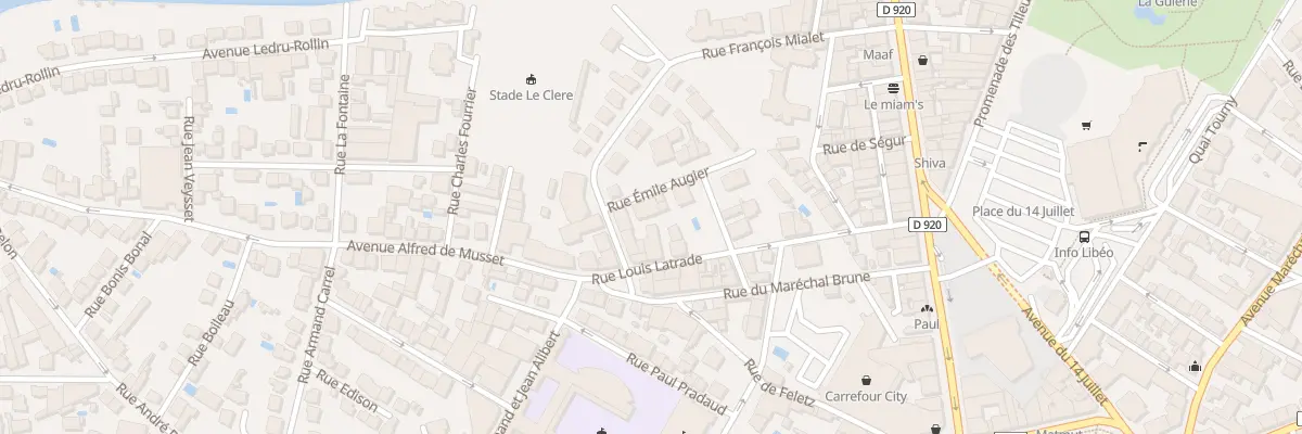 Plan du 13 Rue Emile Augier à Brive-la-Gaillarde