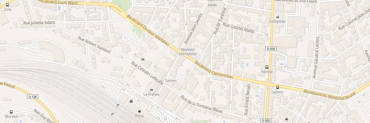 Plan du 2 Bd Clemenceau à Brive-la-Gaillarde