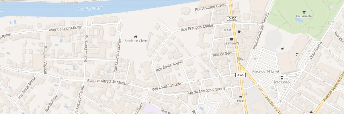 Plan du 28 Rue Emile Augier à Brive-la-Gaillarde