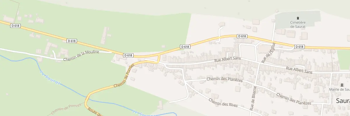 Plan du 5 Rue Albert Sans à Saurat