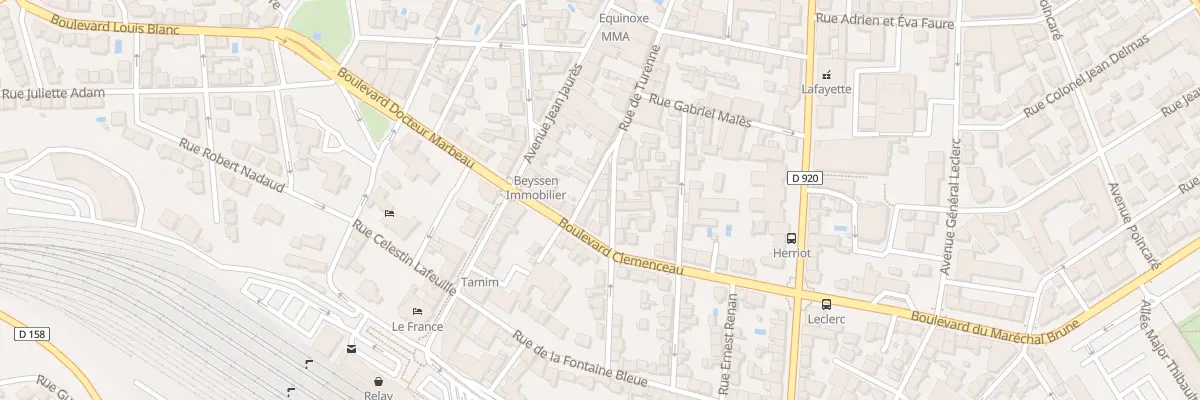 Plan du 32 Rue De Turenne à Brive-la-Gaillarde