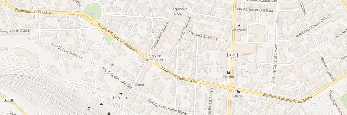 Plan du 30B Rue De Turenne à Brive-la-Gaillarde