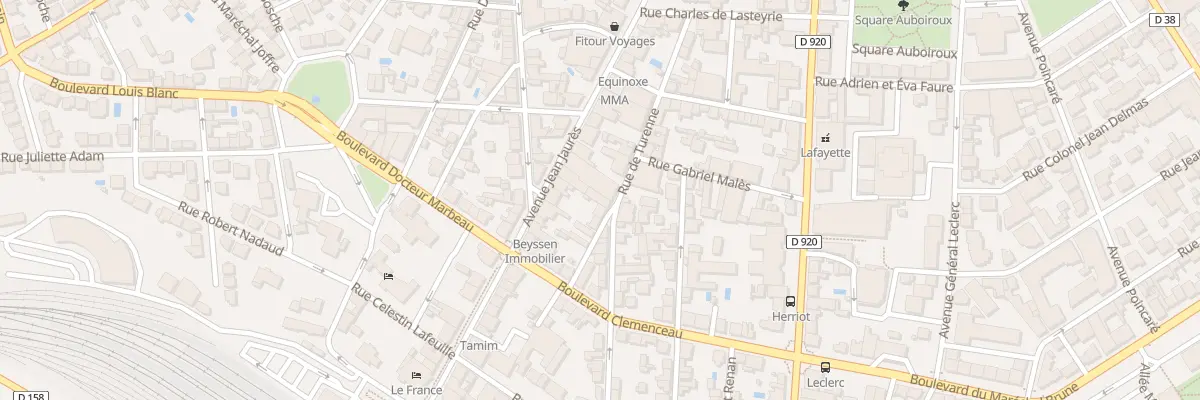 Plan du 26 Rue De Turenne à Brive-la-Gaillarde