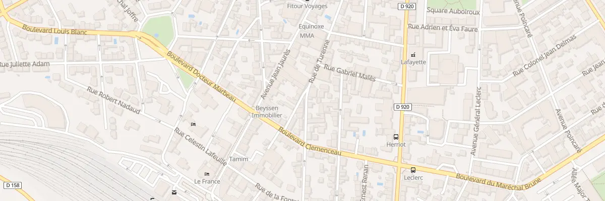 Plan du 28 Rue De Turenne à Brive-la-Gaillarde