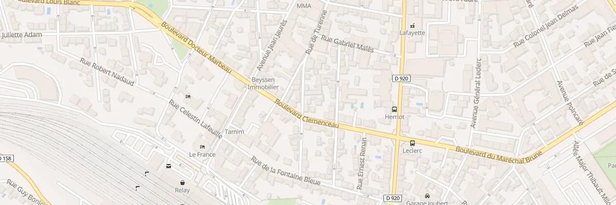 Plan du 45 Rue De Turenne à Brive-la-Gaillarde