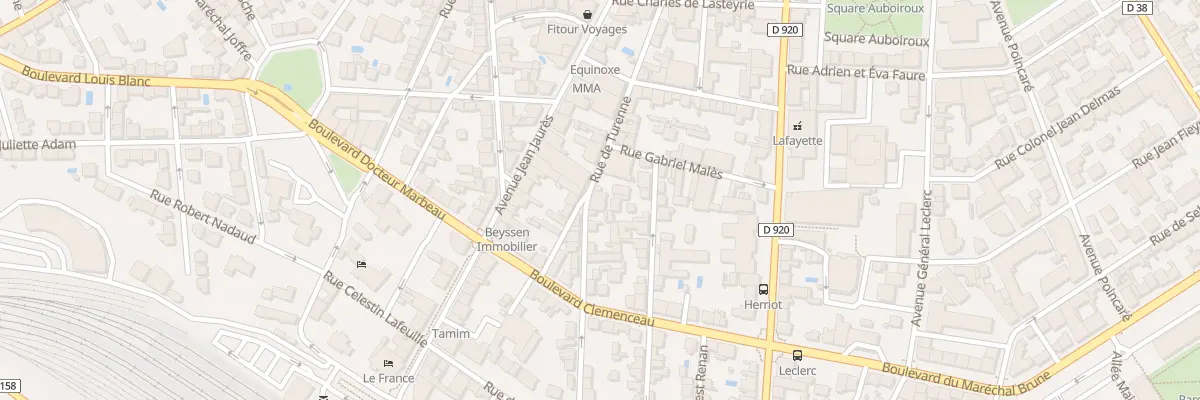 Plan du 31 Rue De Turenne à Brive-la-Gaillarde