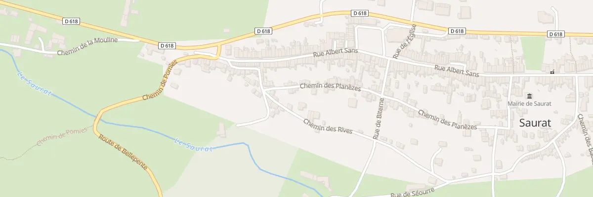 Plan du 56 Rue des Planèzes à Saurat