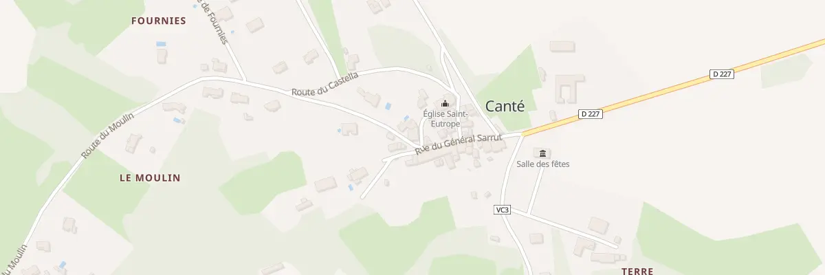 Plan du 34 Le Village à Canté