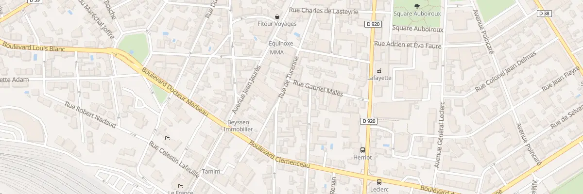 Plan du 25 Rue De Turenne à Brive-la-Gaillarde