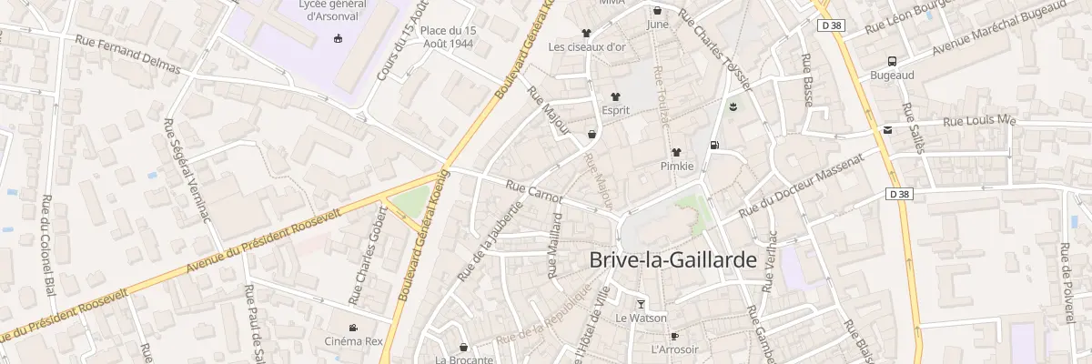 Plan du 9 Rue Carnot à Brive-la-Gaillarde