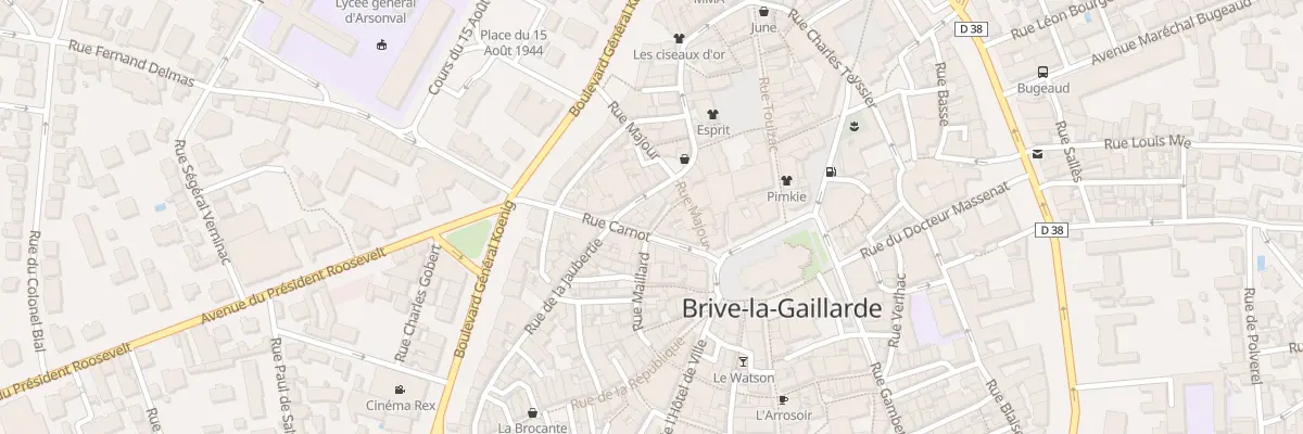 Plan du 23 Rue Maillard à Brive-la-Gaillarde
