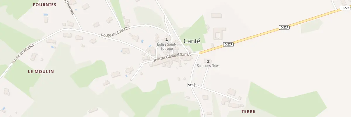 Plan du 59 Le Village à Canté