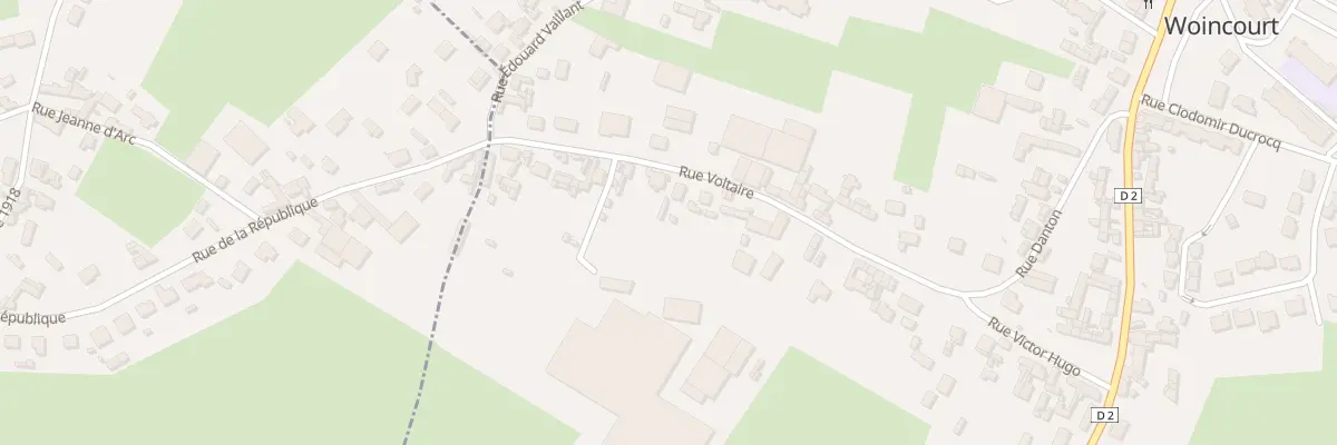 Plan du 23 Rue Voltaire à Woincourt