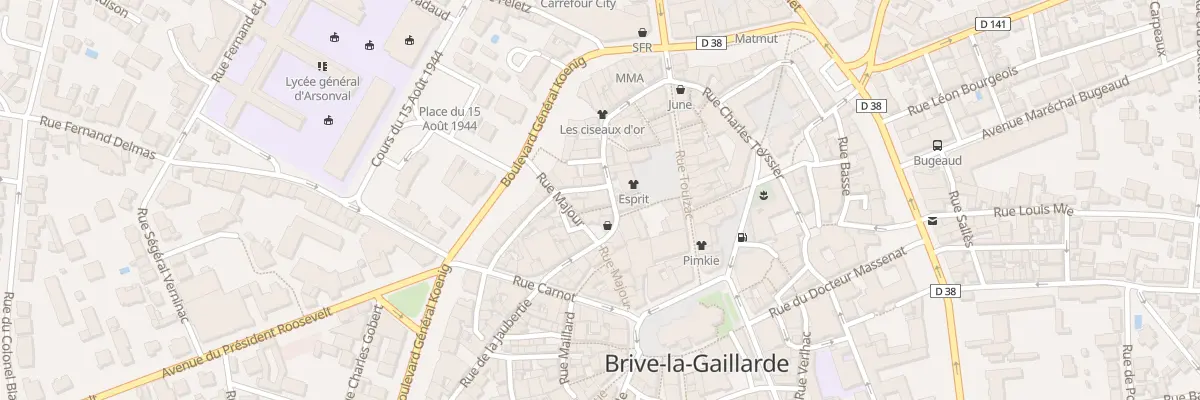 Plan du 36 Rue De Correze à Brive-la-Gaillarde