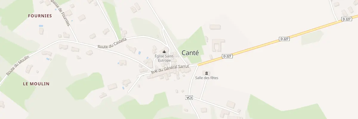 Plan du 40 Le Village à Canté