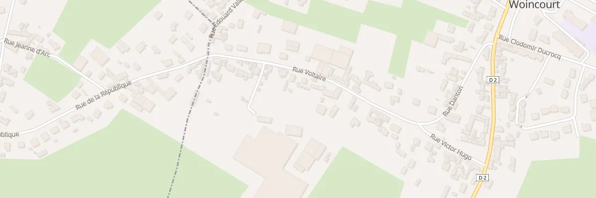 Plan du 21 Rue Voltaire à Woincourt