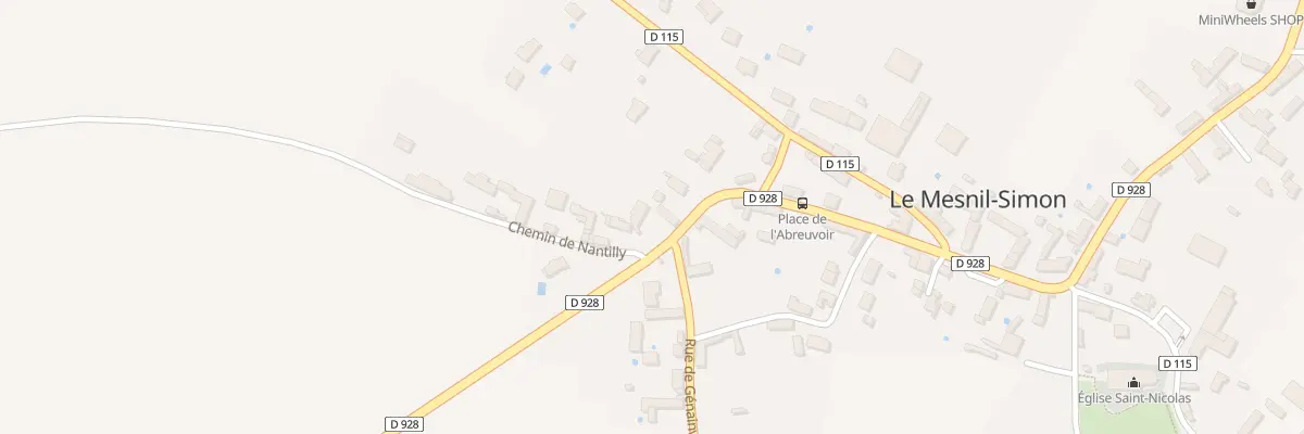 Plan du 32 Rte de Normandie au Mesnil-Simon