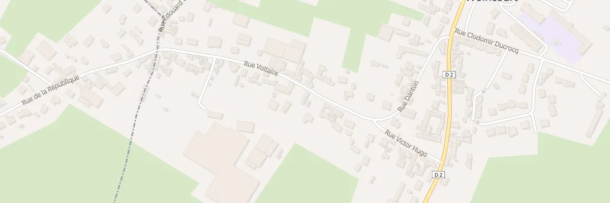 Plan du 13 Rue Voltaire à Woincourt