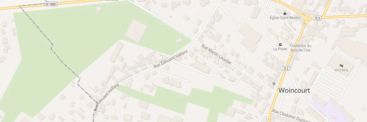 Plan du 25 Rue Edouard Vaillant à Woincourt