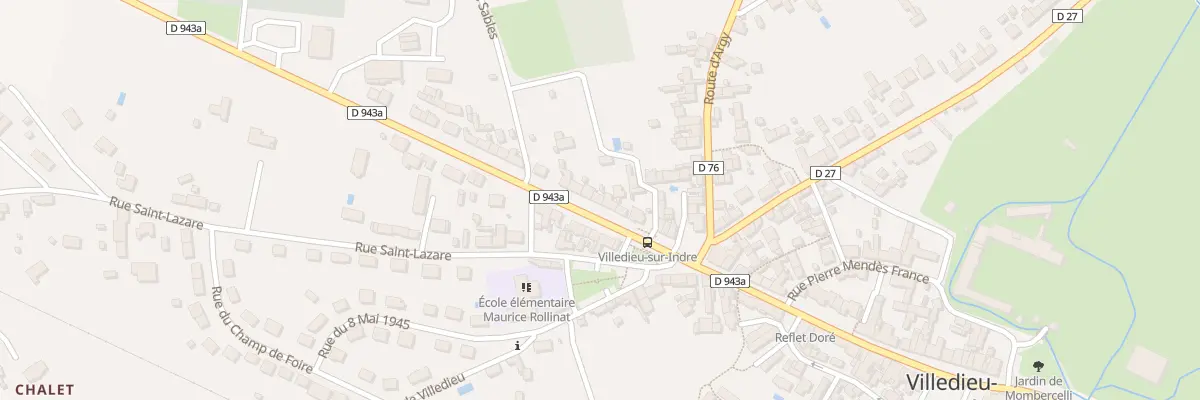 Plan du 23 Av du Maréchal Leclerc à Villedieu-sur-Indre