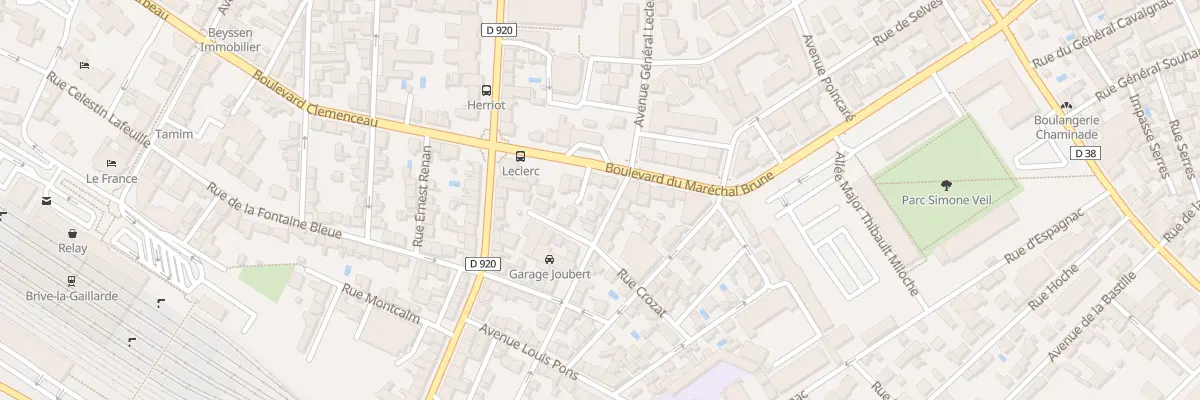 Plan du 2 Rue Leopold Lachaud à Brive-la-Gaillarde