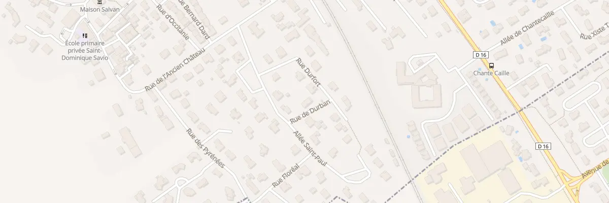 Plan du 1 Rue de Durban à Labège