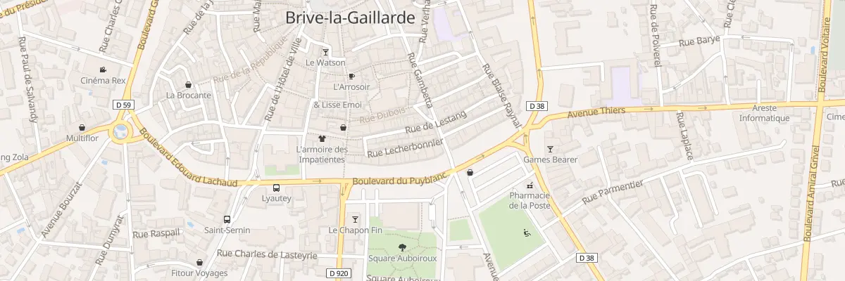 Plan du 6 Rue Lecherbonnier à Brive-la-Gaillarde