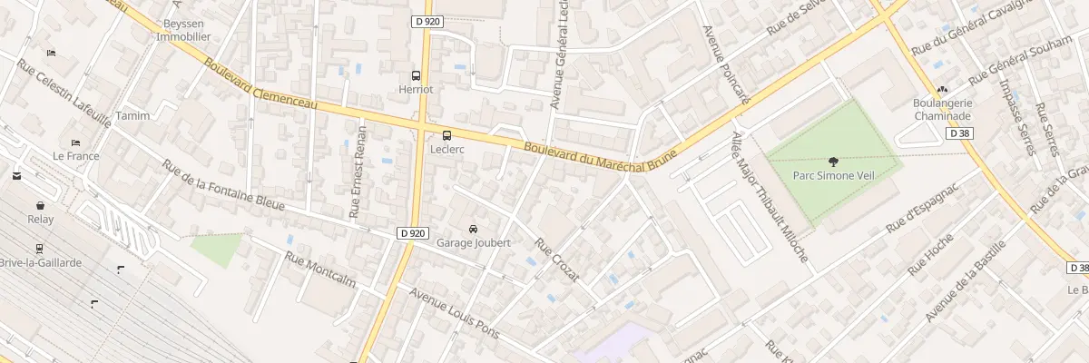 Plan du 1B Rue Leopold Lachaud à Brive-la-Gaillarde