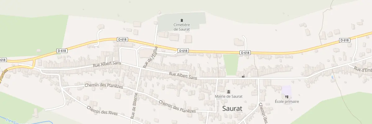 Plan du 3 Pl Conti à Saurat