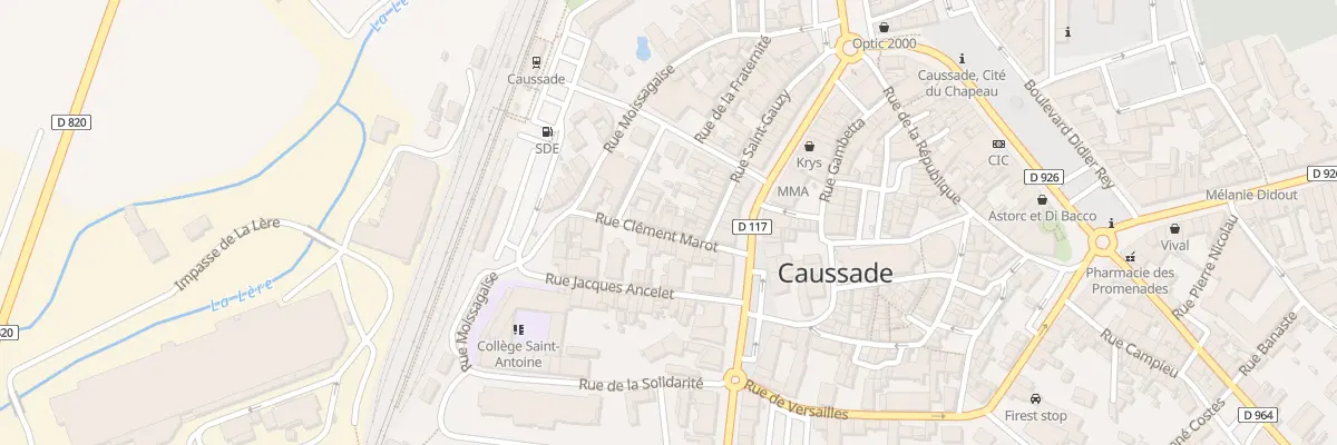 Plan du 10 Rue Clément Marot à Caussade