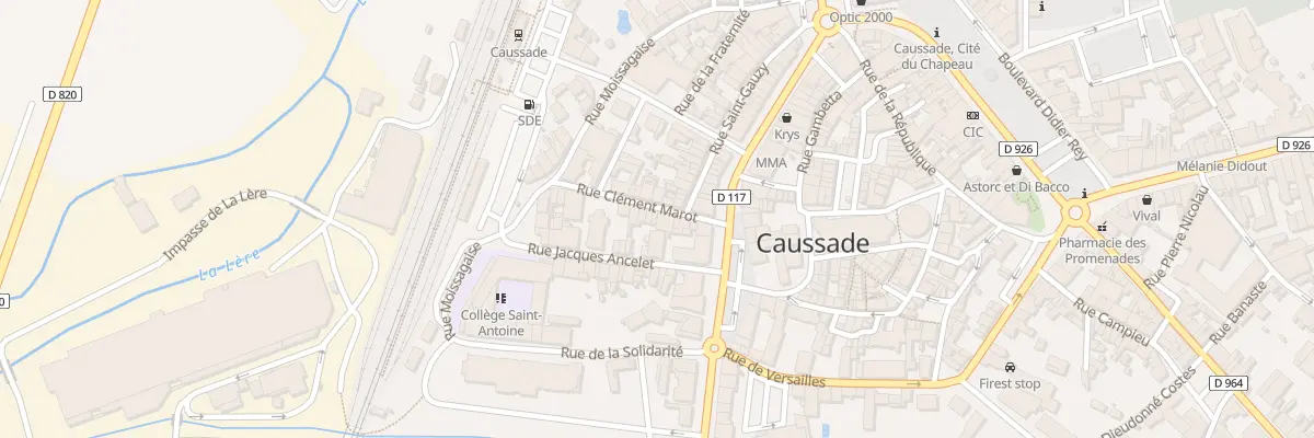Plan du 13 Rue Clément Marot à Caussade
