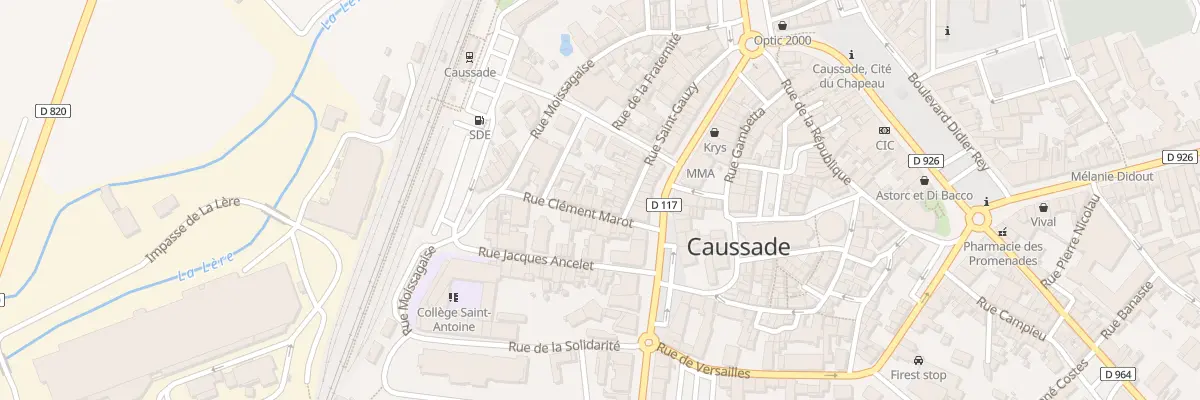 Plan du 8 Rue Clément Marot à Caussade
