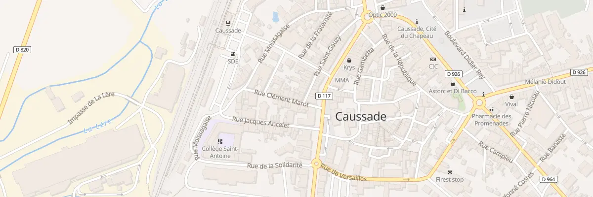 Plan du 6 Rue Clément Marot à Caussade