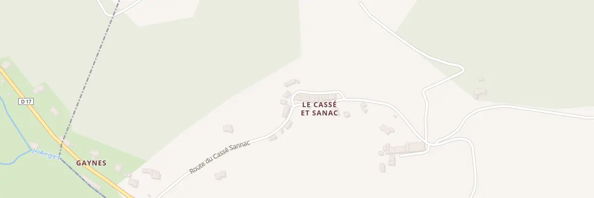 Plan du 326 Rte du Cassé Sannac à Bénac