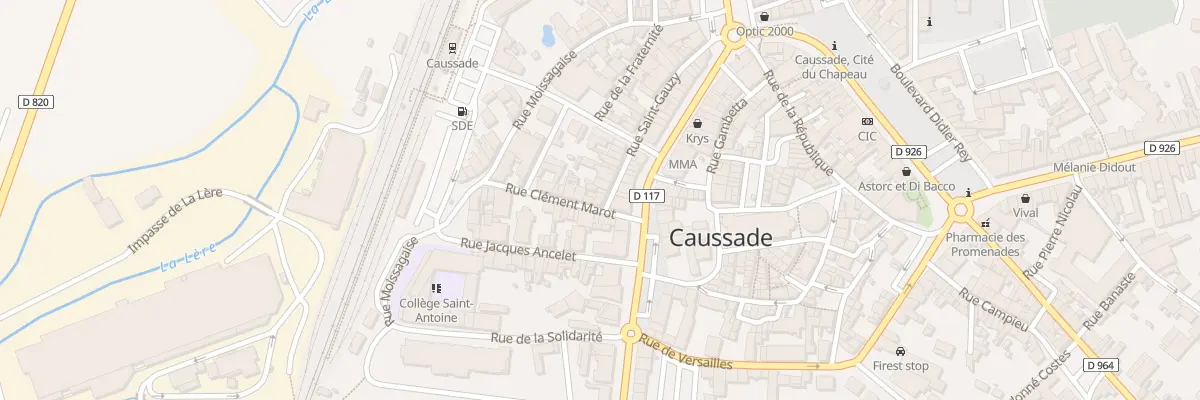 Plan du 4 Rue Clément Marot à Caussade
