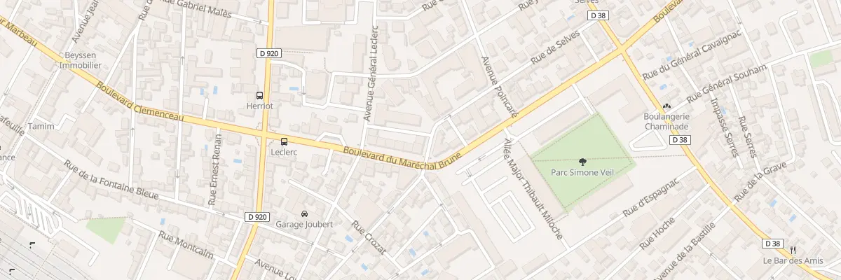 Plan du 28 Rue De Selves à Brive-la-Gaillarde