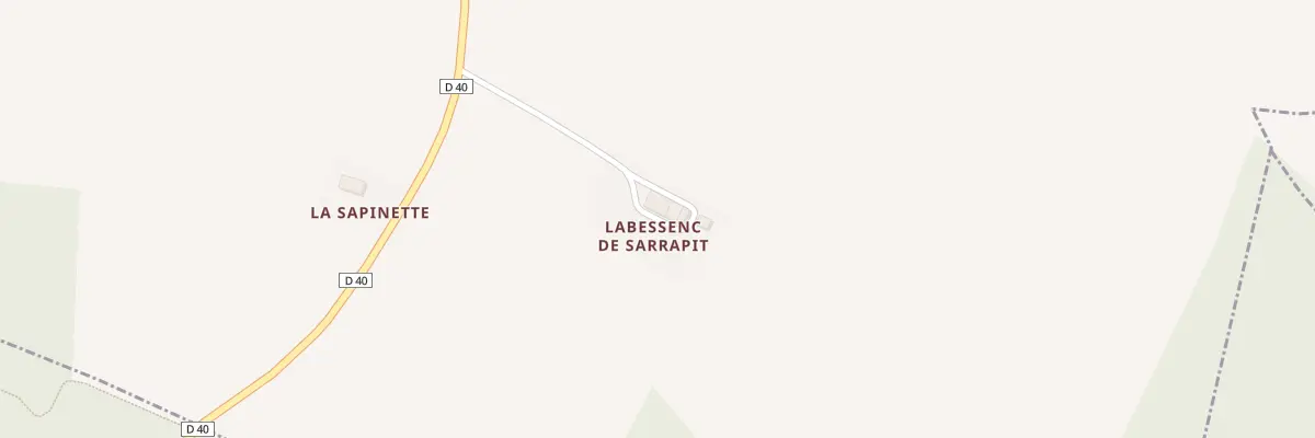 Plan du 20 Labessenc de Sarrapit à Pouze