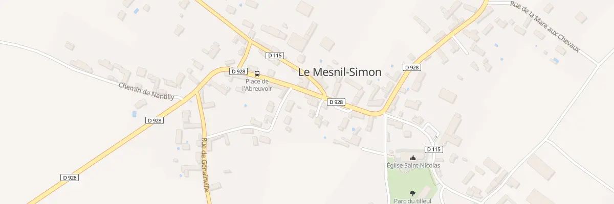 Plan du 11 Rte de Normandie au Mesnil-Simon